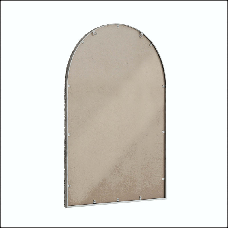 Arched Vanity Mirror with Silver Frame