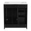 Meuble-lavabo chic avec lavabo en céramique durable et espace de rangement abondant-1161905219
