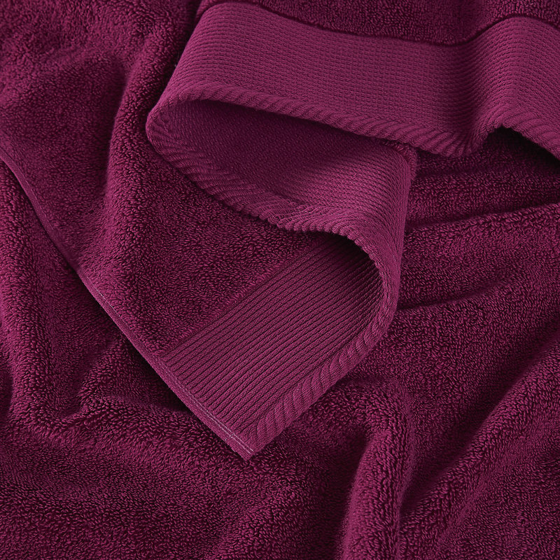 Cannon Heritage 4 Piece Bath Towel Set, Deep Berry