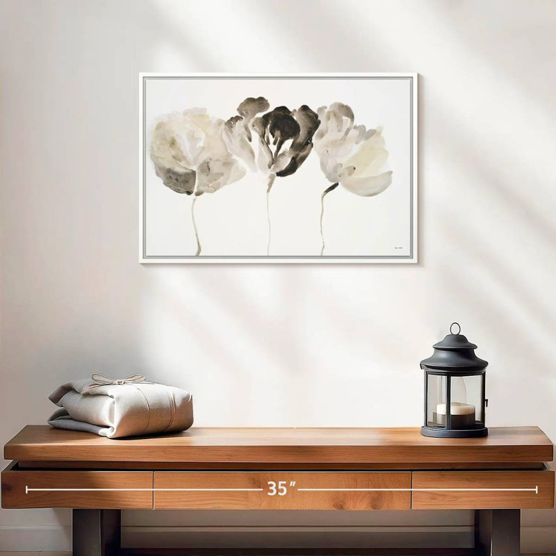 Trio en lumière, Cadre flottant blanc, 19 po x 13 po