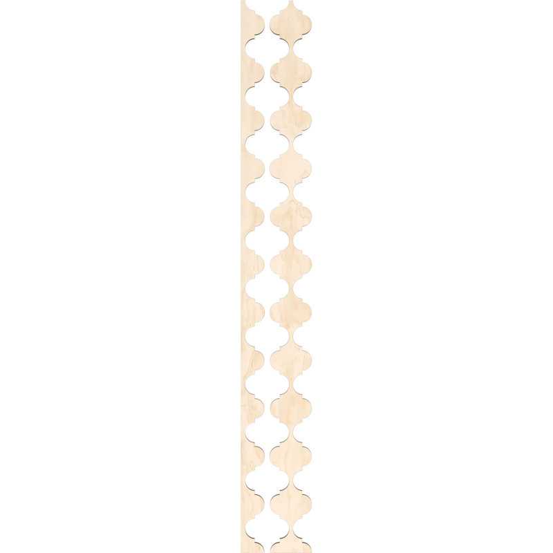 Ensemble de panneau mural décoratif en lattes de bois réglables Marrakesh, H 94 po x l 7,12 po x P 0,37 po, Bouleau