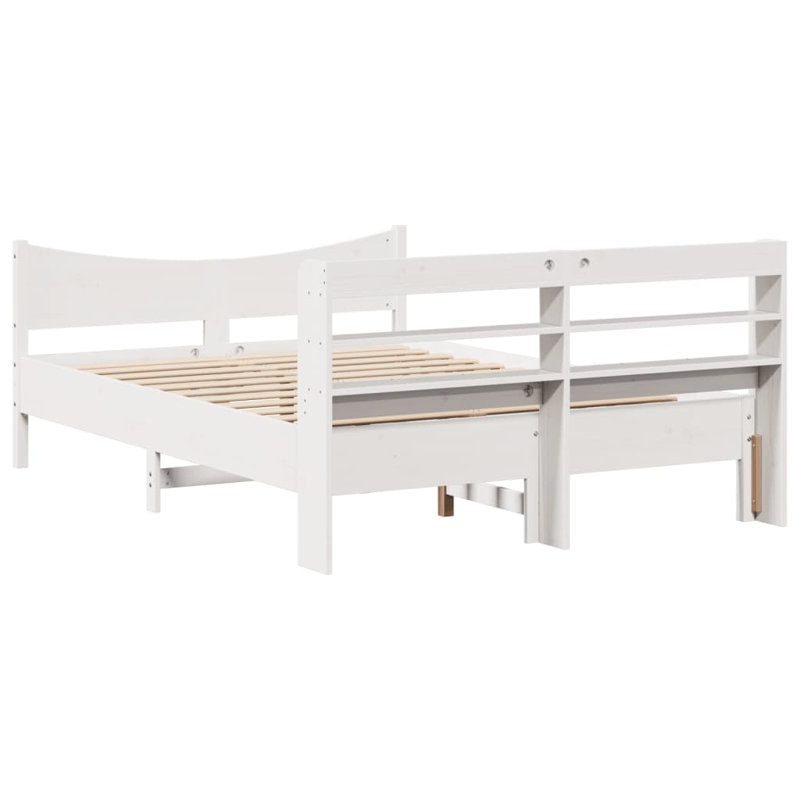 Bed Frame, European Double (140 x 200 cm), White