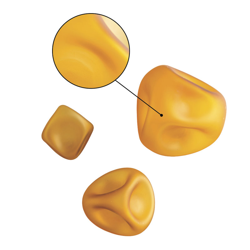 Modern Abstract Wall Decor on Glass, Yellow