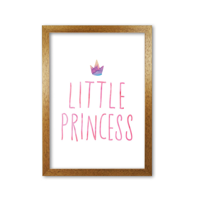 Little Princess - Painting, Honey Oak Frame, 30 cm H x 21 cm W x 5 cm D
