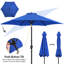 Parasol de marché 9 pi avec bouton-poussoir inclinable et manivelle, bleu royal-492635489