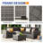 5 - Person Wicker Outdoor Modular Sectional Seating Group with Cushions-1743725293-1699657825
