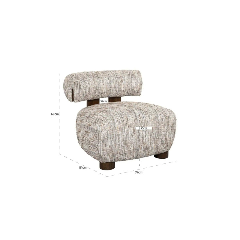 Accent Chair Lounge Chair, Greige coco