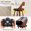 Swivel Upholstered Counter Stool with Solid Wood Frame-1426682062