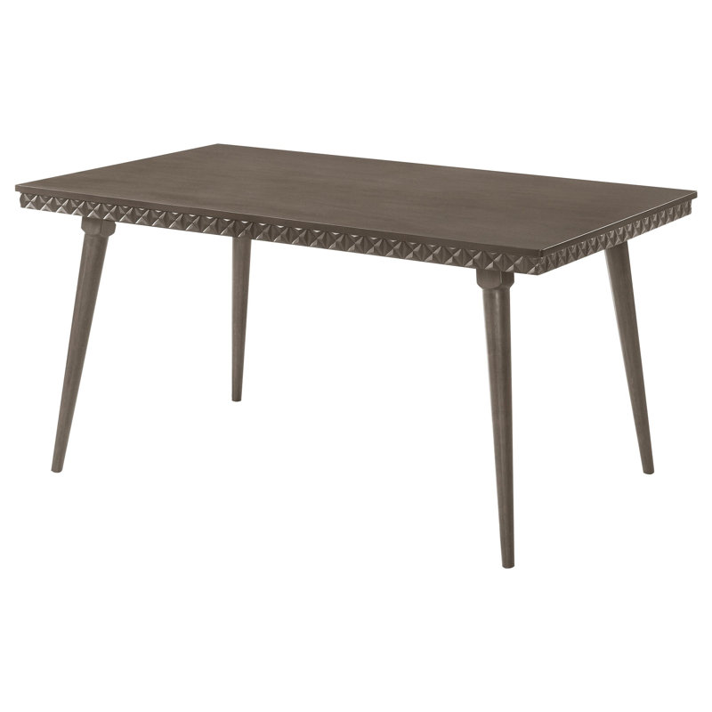 Table de salle à manger Nolan, bois franc brun foncé, plateau rectangulaire de 59 po