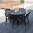 48" Round Patio Dining Table for 6 Person Cast Aluminum Patio Splicing  Table with Umbrella Hole,Bronze（Excluding Chairs）-1465406000
