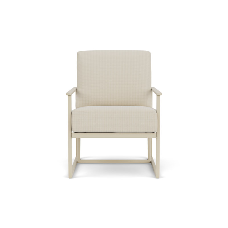 Summit Outdoor Lounge Chair, Linen, Hickory, Beach Natural