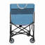 Chariot de rangement pliable à roulettes avec roues pour équipement de sport et jouets, bleu / gris