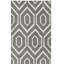 Tapis gris foncé / ivoire en laine touffeté à la main à motif géométrique Forsberg-26830611