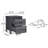 Toolless Assembly Nightstand Night Table