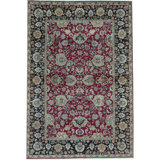 Sona Wool Oriental Area Rug in Red/Black