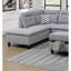 Canapé modulaire en lin gris