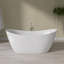 Baignoire de trempage autoportante 63 po en acrylique lustré avec drain escamotable 63 po