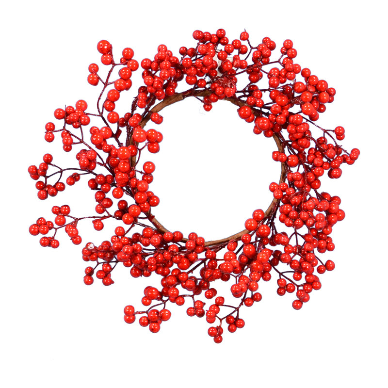 Berry Wreath, Snow, 3.5" H x 3.5" W