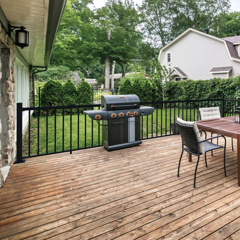 Matte Black Aluminum Porch and Stair Railing System