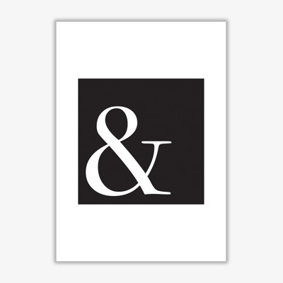Ampersand Black - Print