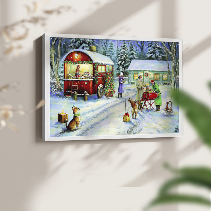 Chirstmas Art-DCX - Reproduction encadrée - Restickable, H 22 po x l 28 po, Blanc