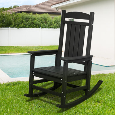 HDPE Rocking Adirondack Chair by Dovecove