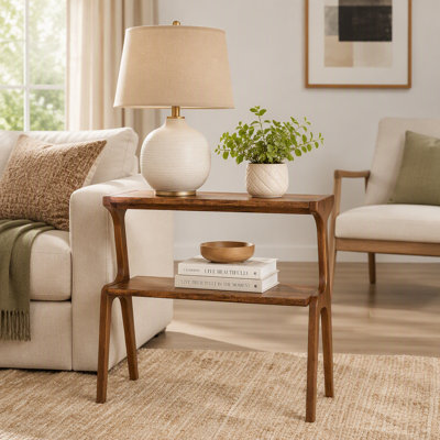 Mid Century 27.56"Wood End Table