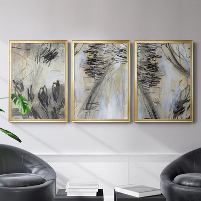 " Masked Notes IV " 3 - Pieces Painting Print