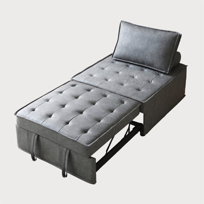 Faux Leather Chaise Lounge