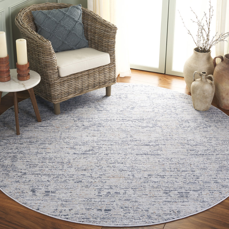 Tapis abstrait Demitz 100 Performance, Rond 6 pi 7 po