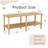 Modern 2-Tier TV Stand for Living Room Furniture,Rectangular Centre Table with Open Storage Shelf,Rounded Rubberwood legs,Stable and Durable,Easy Assembly-1269640070