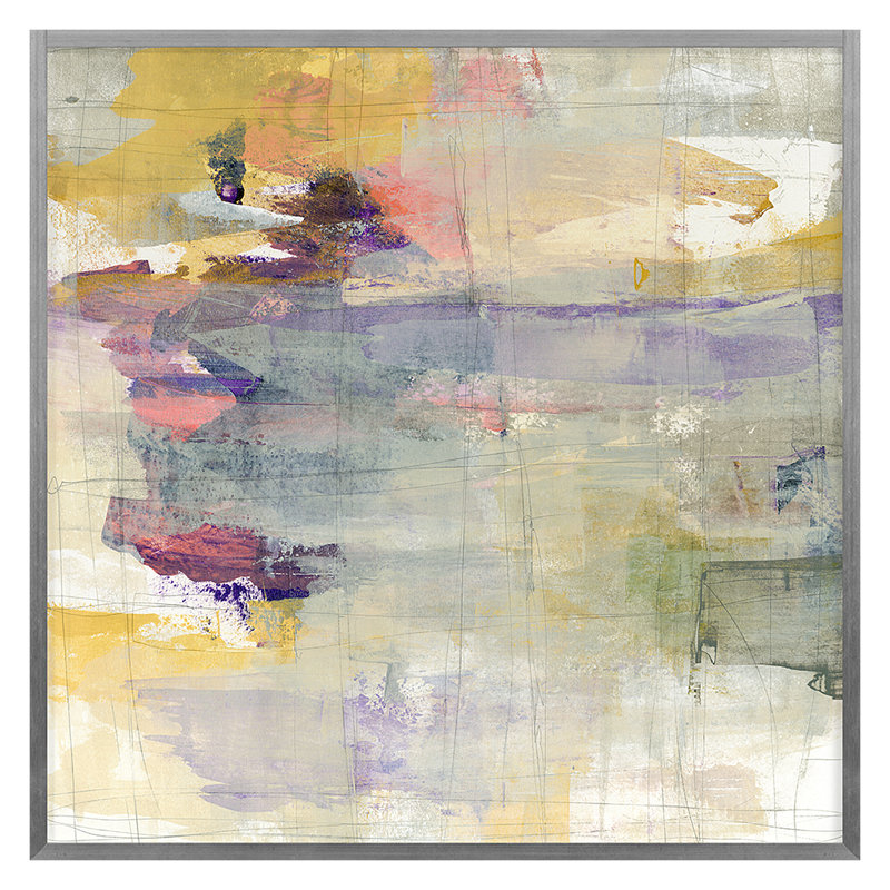 Layered Motion 1 Print by Harris, Maeve, Silver Framed, 28" H x 28" W