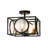 4 - Light Square Water Glass Semi Flush Mount