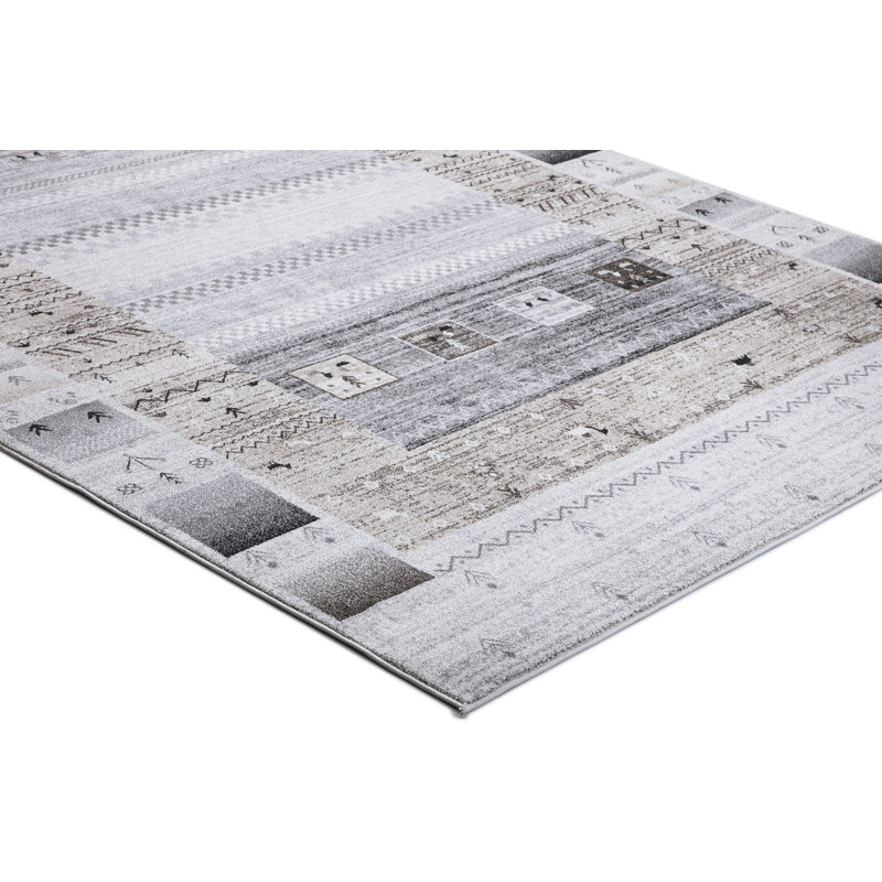 Capri ivoire géométrique sans ivoire, Rectangle 7 pi 10 po x 10 pi 6 po