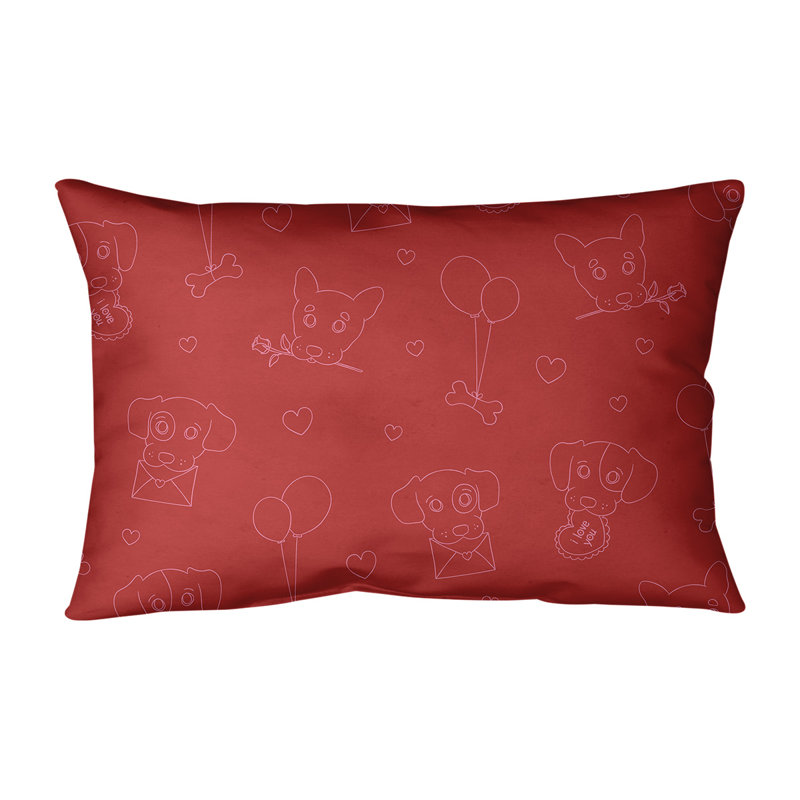 Coussin lombaire pour chiens st day, Rouge / rose