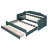 Twin Size Upholstered Daybed With Trundle And Three Drawers-1169157730