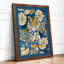 Tiger in Bloom Botanical - Framed Print-1657546298-1657546303