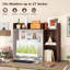 Tablette de bureau avec tablettes anti-basculement noyer