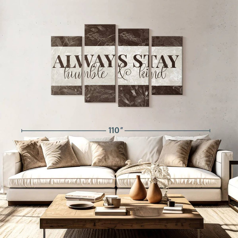 Tergel Always Stay Humble And Kind, H 48 po x l 75 po