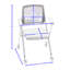 Fauteuil gigogne à dossier haut et dossier rembourré Regency Pulse - noir-124240952