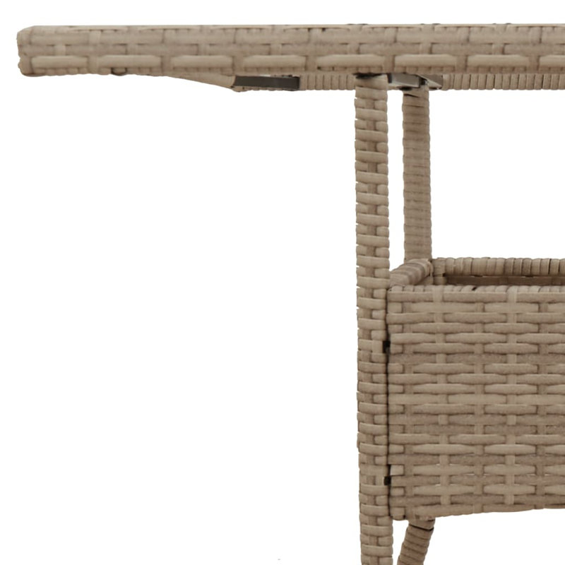 Petronio Square Metal Outdoor Dining Table , 80cm cm W 80cm cm D, Beige