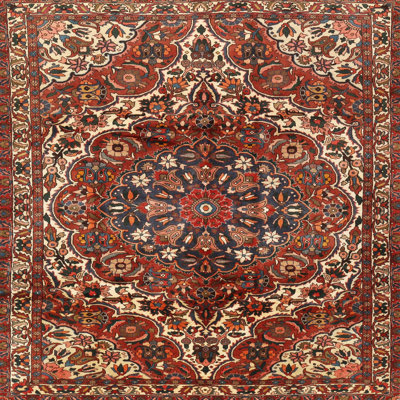 Tapis oriental orange