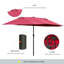 Briyonna 440cm X 256cm Rectangular Lighted Market Parasol-558804652