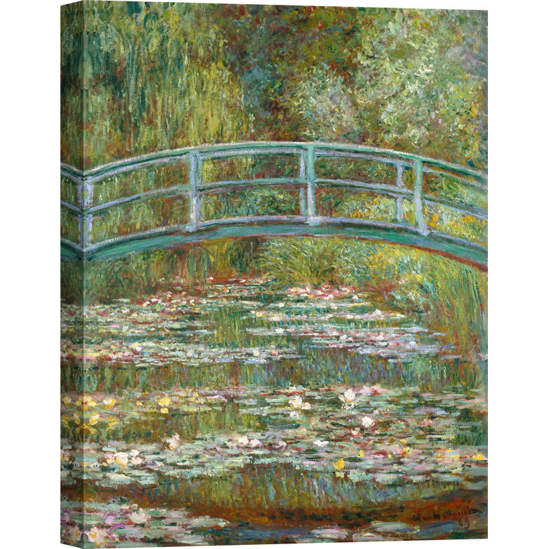 The Water-Lily Pond by Claude Monet - No Frame Painting on Canvas, 100cm H x 70cm W x 4cm D