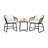 Edwardo 2 - Person Wicker Patio Dining Set with Square Table , Cushions Included-769671945