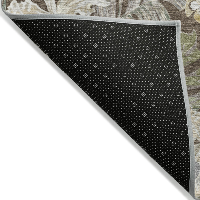 Tapis brun intérieur / extérieur lavable à la machine Cinead ACN1708, Rectangle 5 pi x 7 pi 6 po