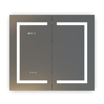 32'' In Medicine Cabinets For Bathroom With LED Mirror