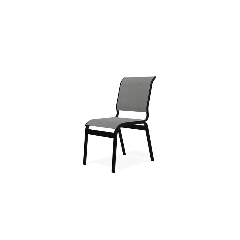 Aruba II Outdoor Dining Chair, Black, Alloy Sunbrella®