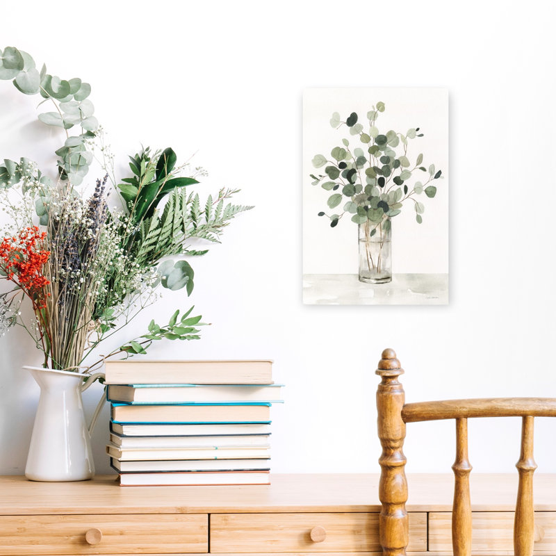 Gorgeous Greens II Contemporary Delicate Elegant Nature Plant Wall Art, 18" H x 12" W