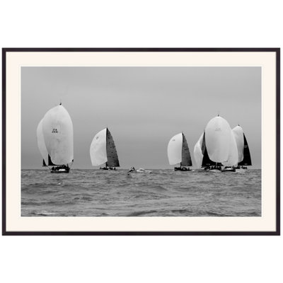 Gray Rounding Print by Ted Glasoe